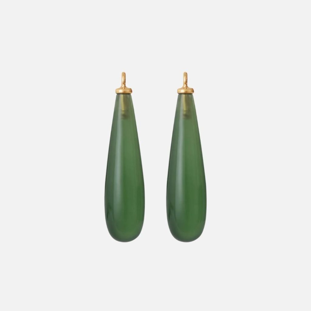pendants d'oreilles gouttes serpentine, or jaune
