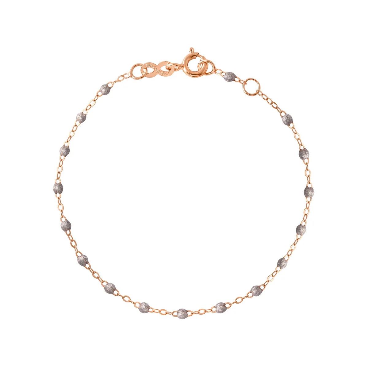 bracelet argent classique gigi, or rose, 17 cm