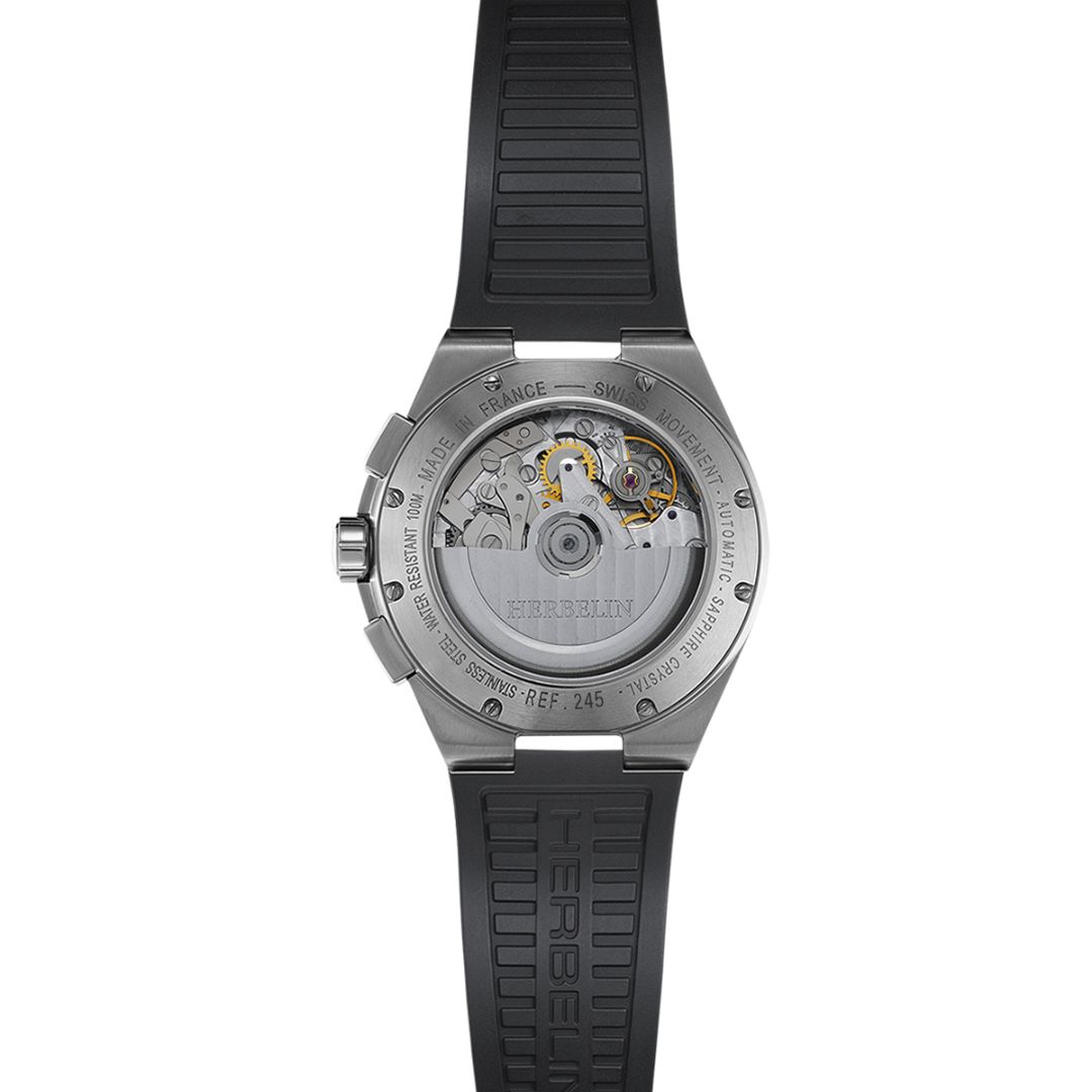 montre chronographe cap camarat, acier & noir