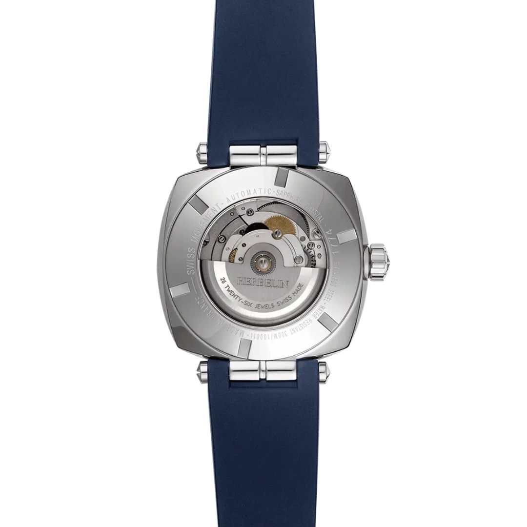 montre newport diver, acier & bleu