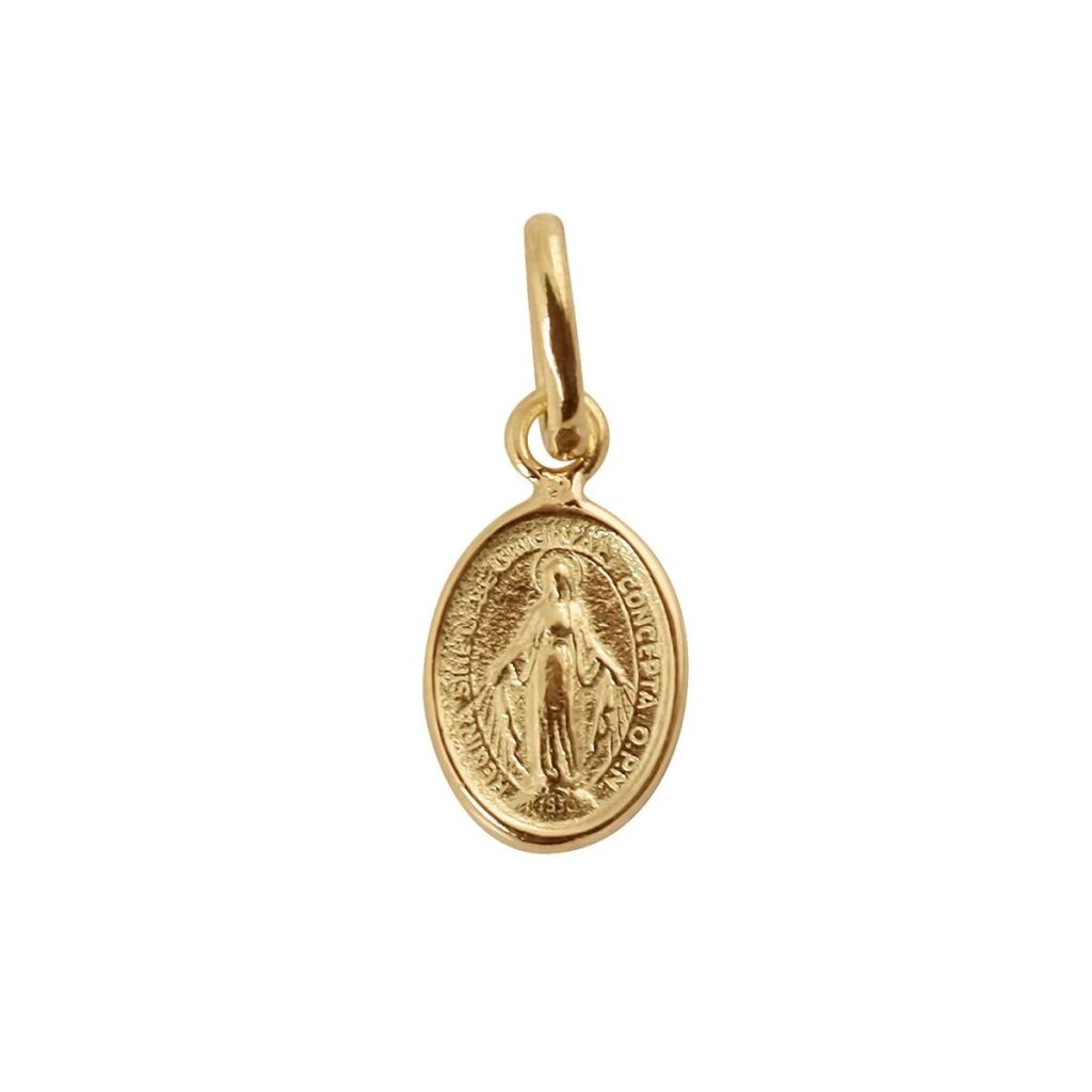 pendentif petite madone, or jaune