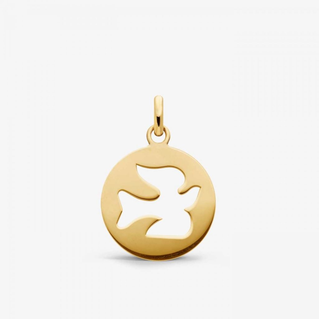 pendentif colombe, or jaune