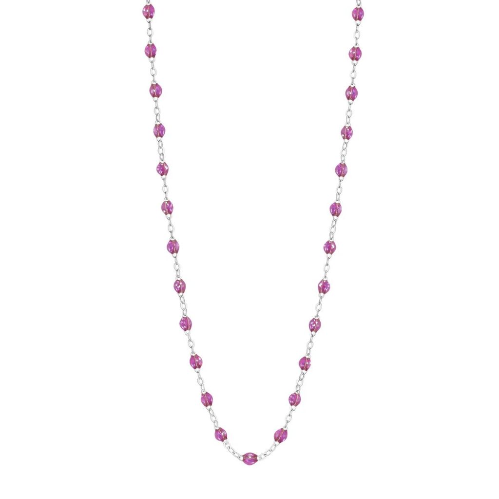 collier galaxy classique gigi, or blanc, 42 cm