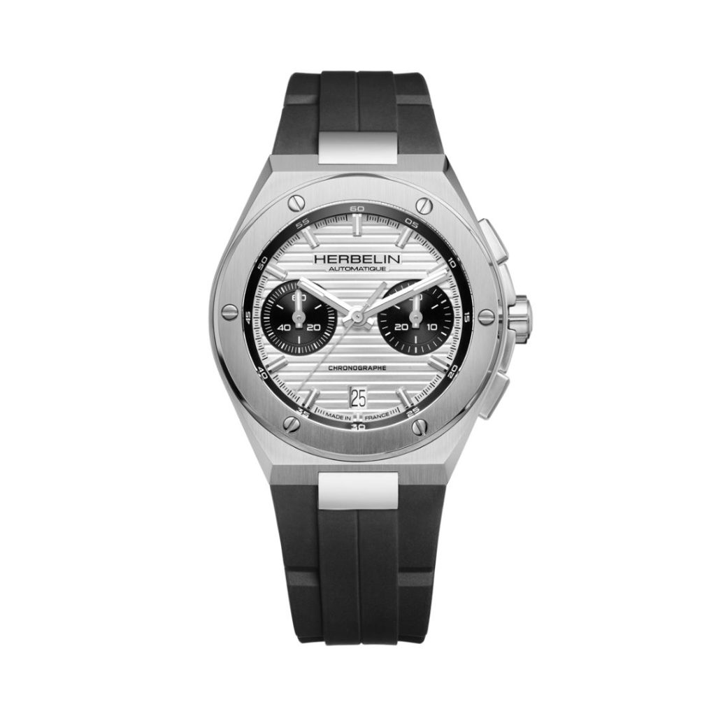 montre chronographe cap camarat, acier & noir