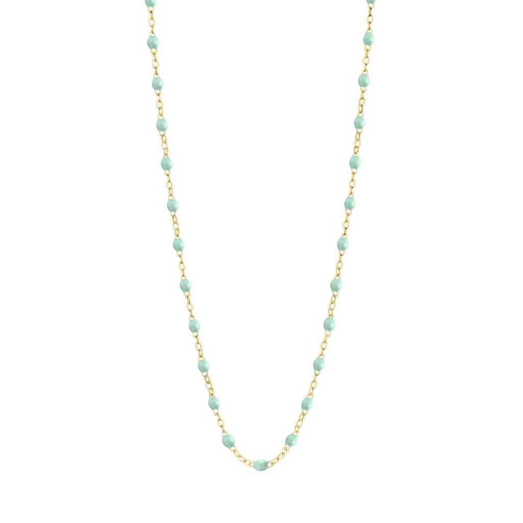 collier jade classique gigi, or jaune, 42 cm
