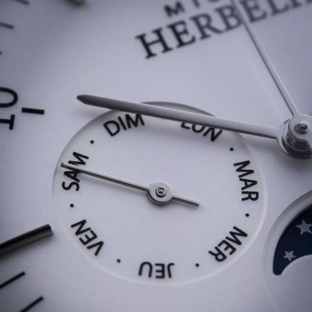 montre inspiration, phase de lune, bleu