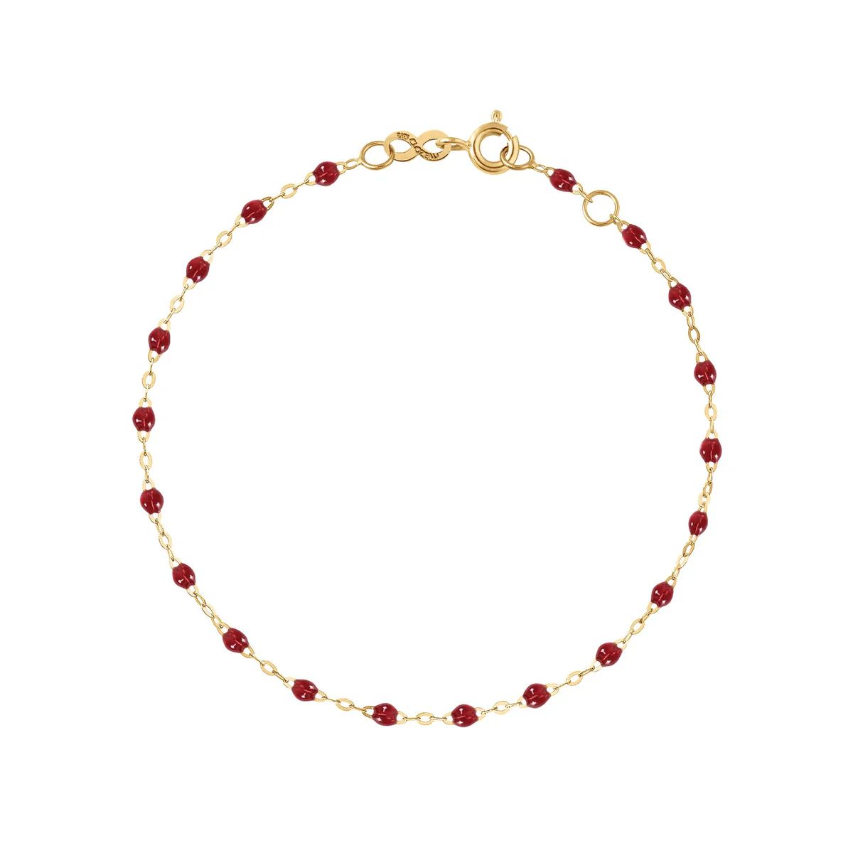 bracelet rouge classique gigi, or jaune, 17 cm