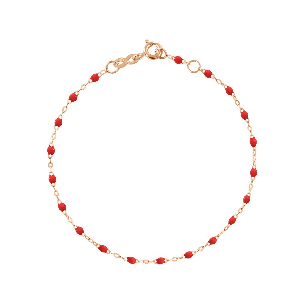 bracelet coquelicot classique gigi, or rose, 17 cm
