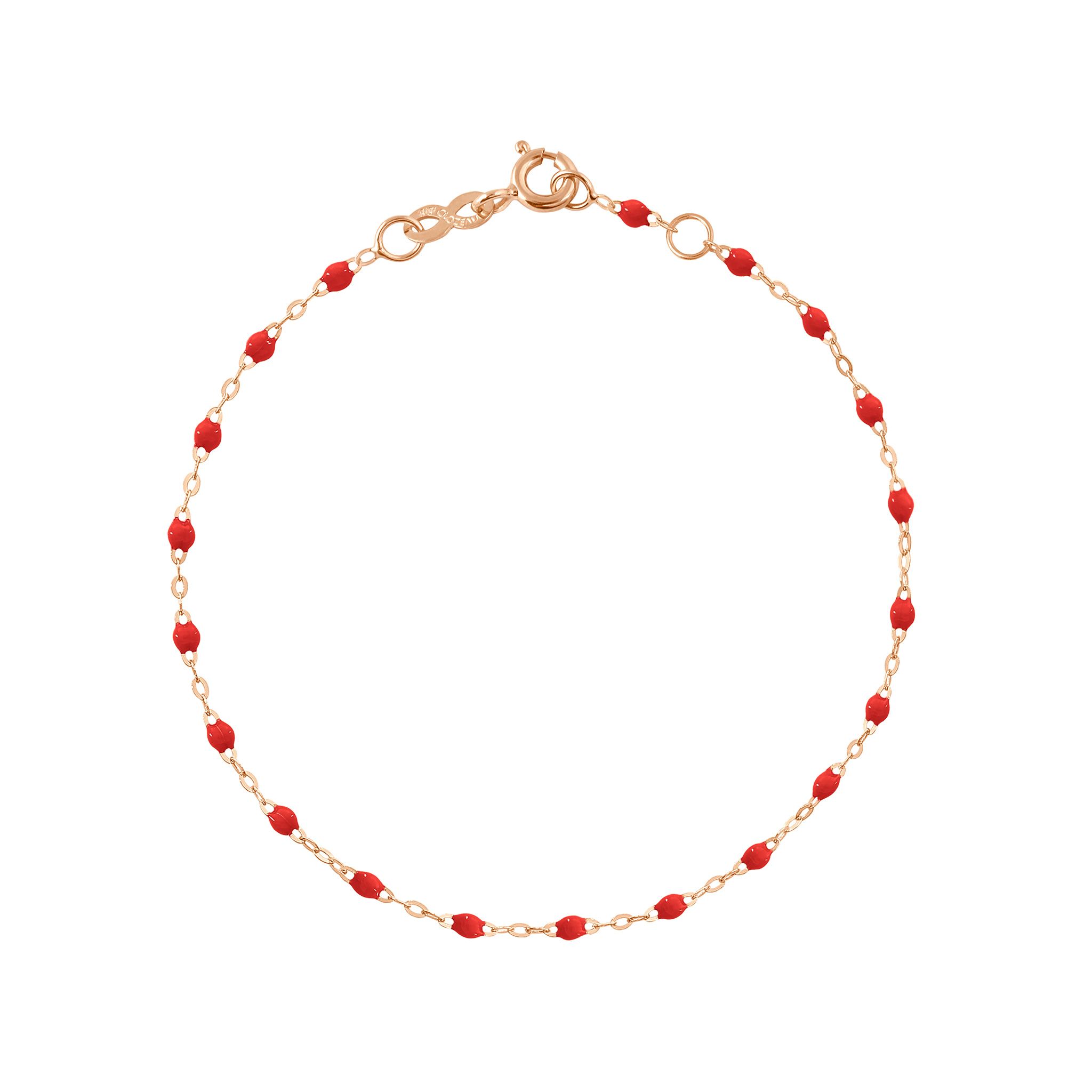 bracelet coquelicot classique gigi, or rose, 17 cm