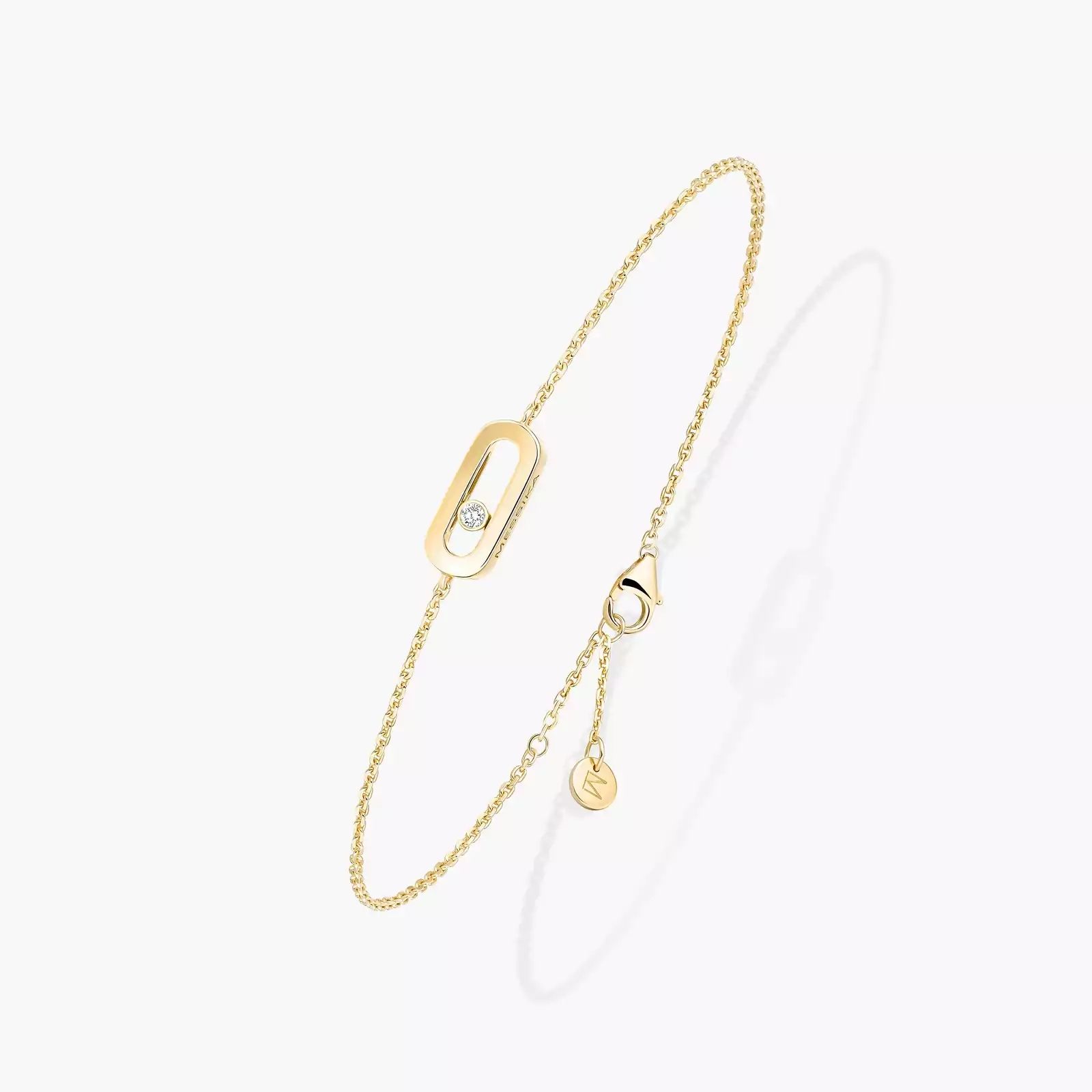 bracelet care(s) diamant, or jaune