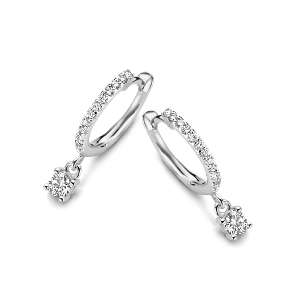 créoles ischia basics, diamants, or blanc