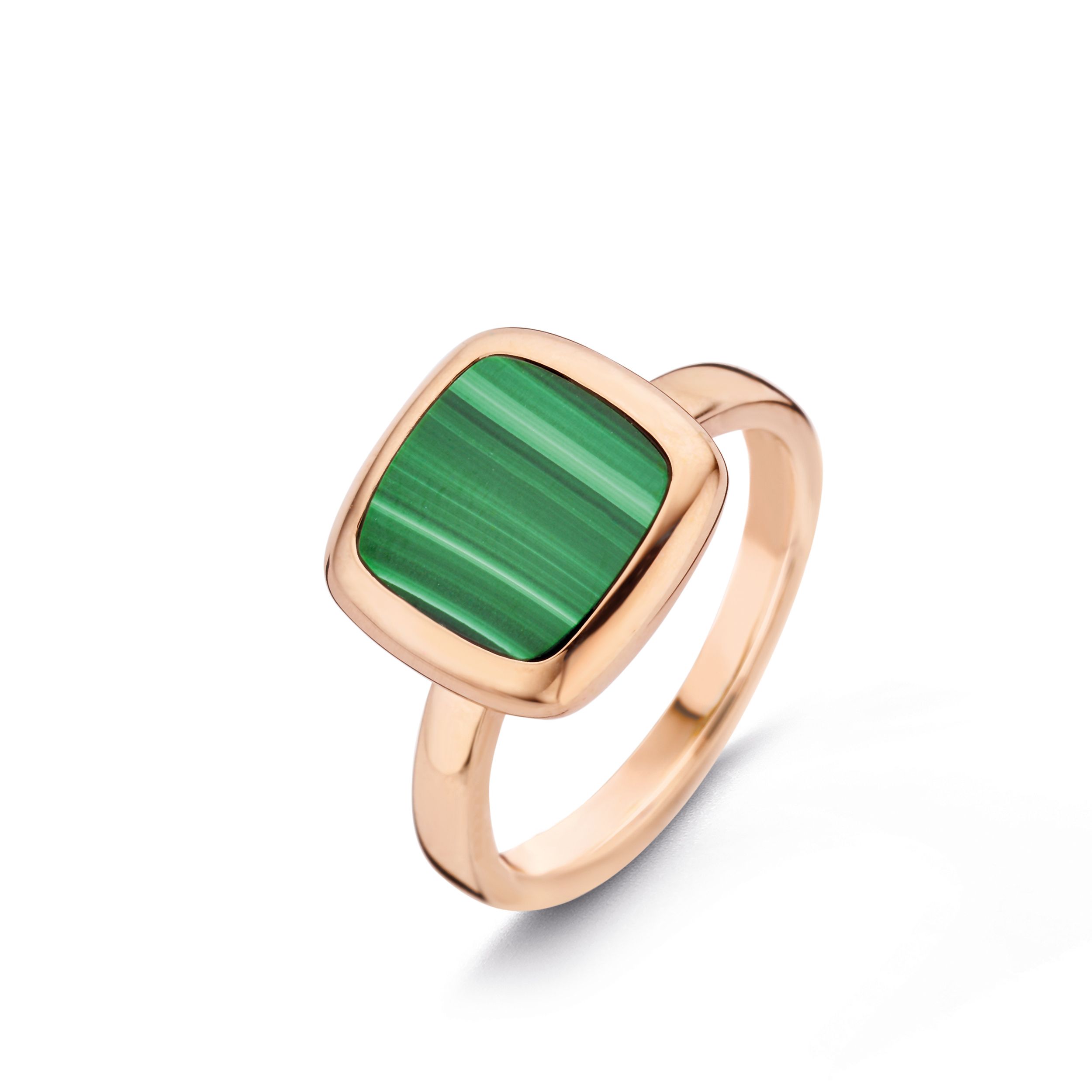 bague pantelleria malachite, or rose, t 53
