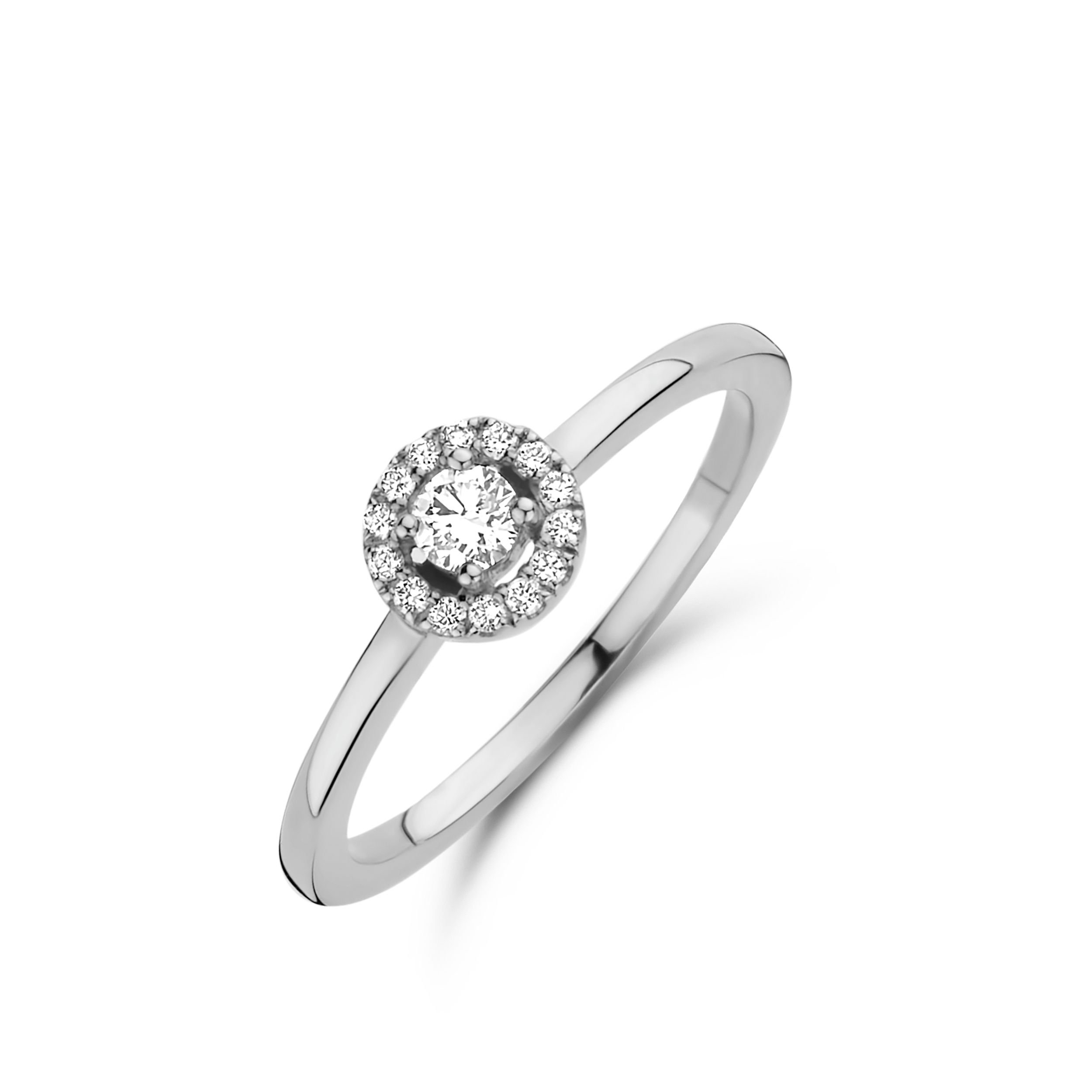 bague salina ronde, diamants, or blanc, t 54