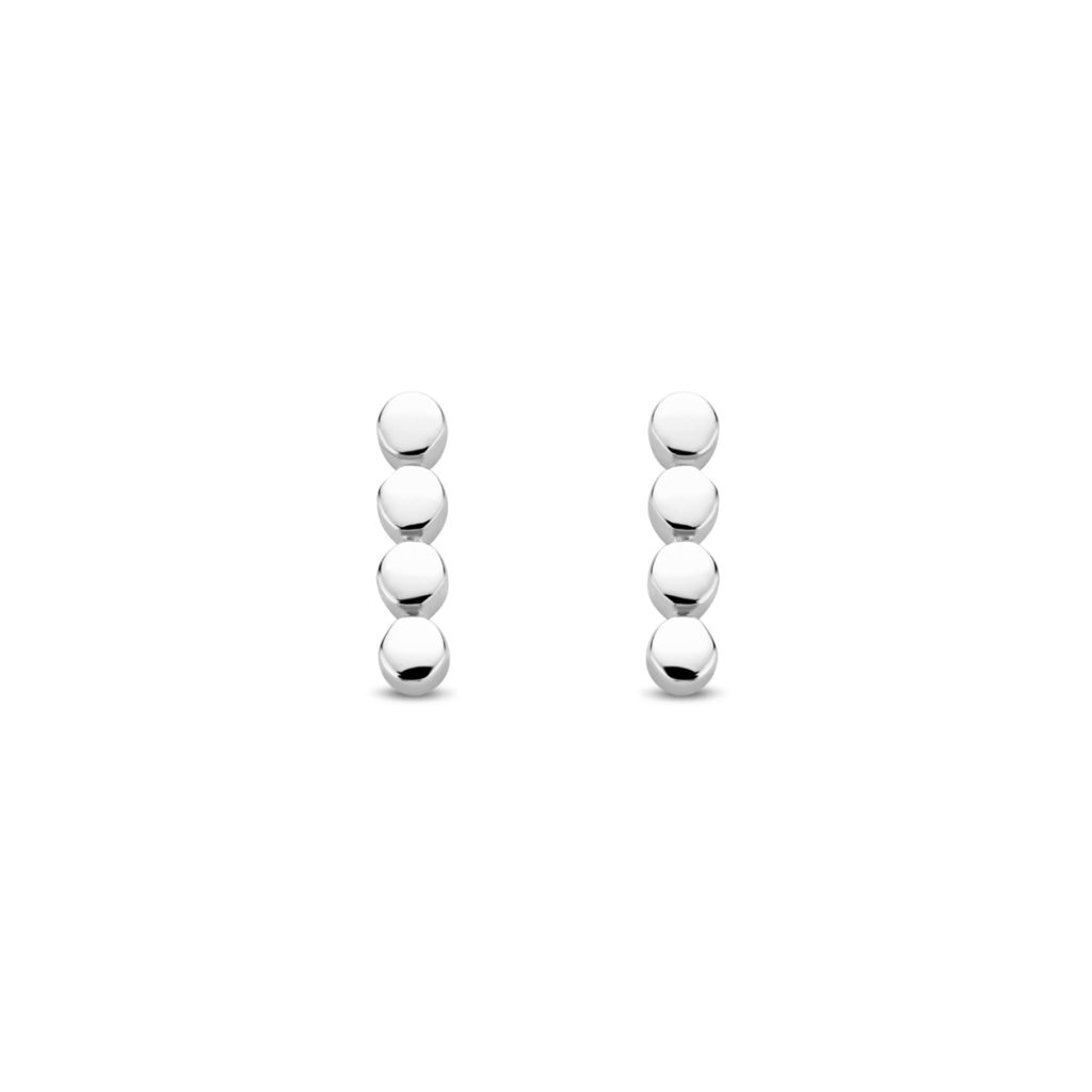 boucles d'oreilles barrettes ischia basics, or blanc