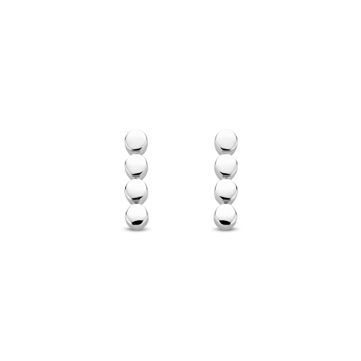 boucles d'oreilles barrettes ischia basics, or blanc