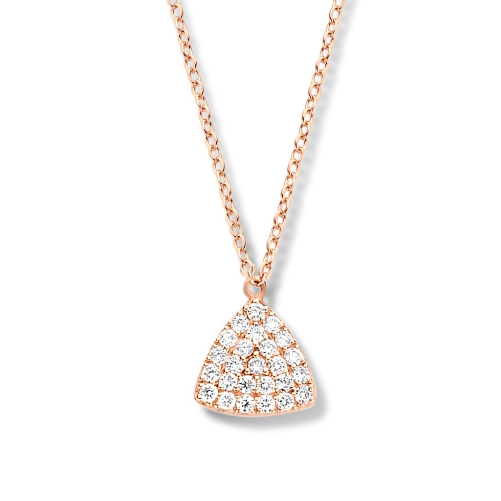 collier eolo diamants, or rose