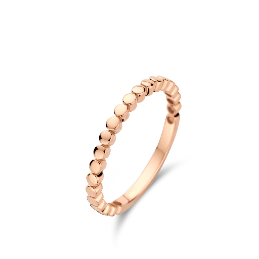 bague ischia basics, multi rond, or rose, t 54