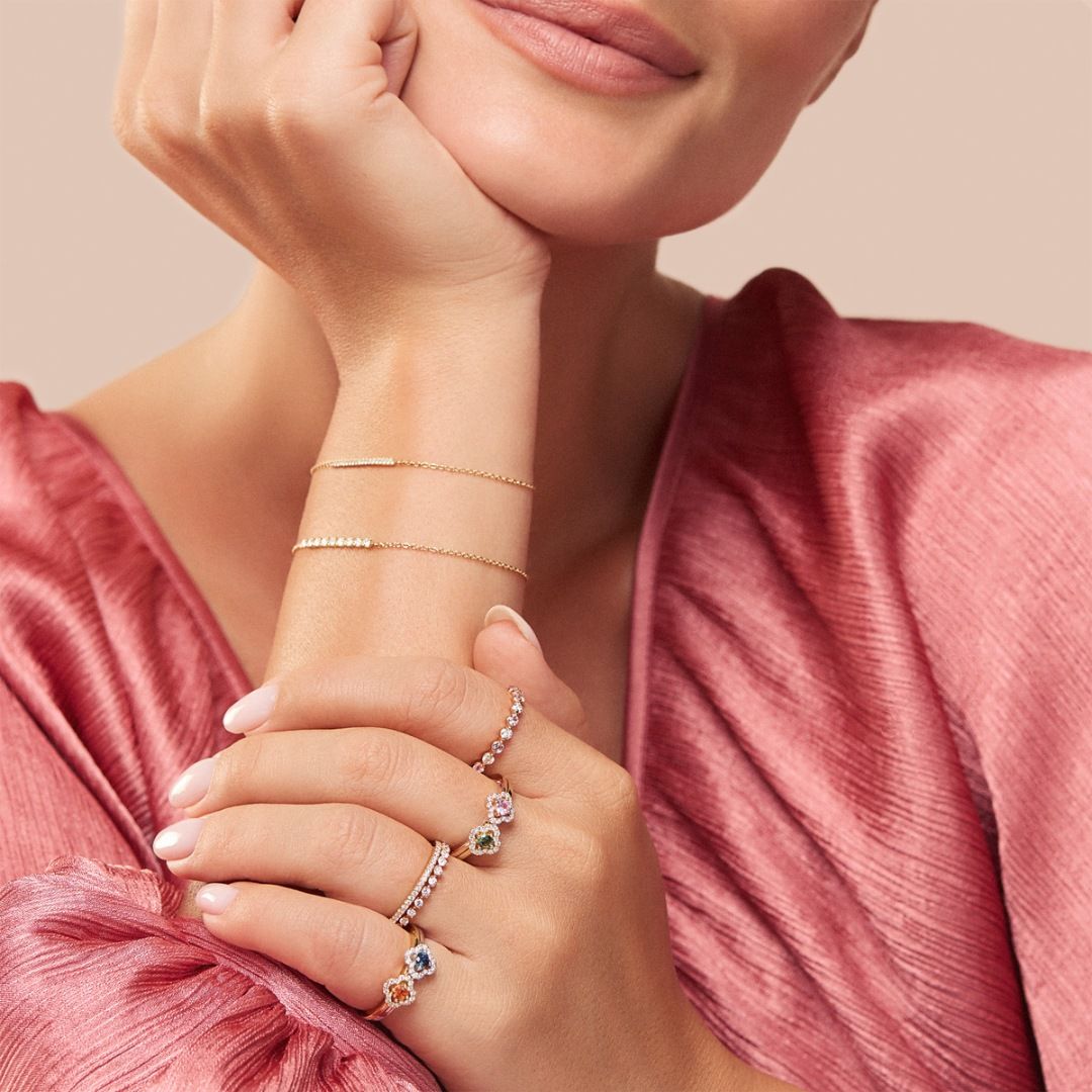 bracelet ischia basics diamants, or jaune