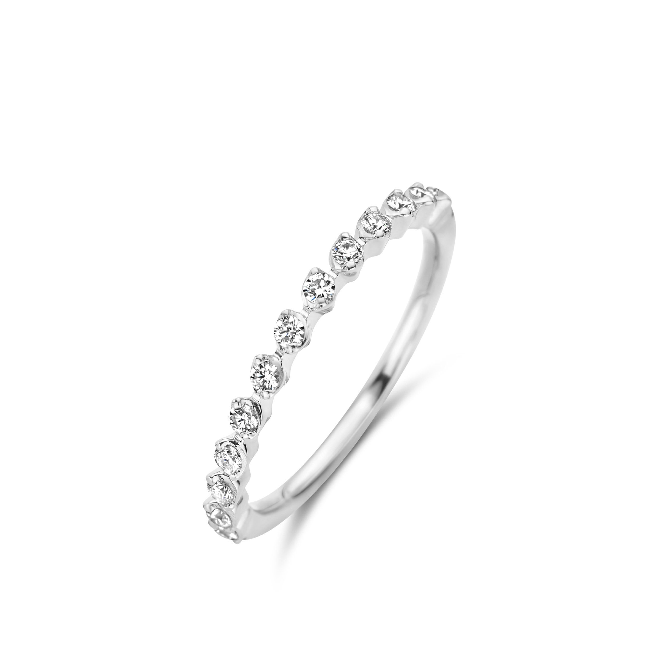 bague ischia basics 13 diamants, or blanc, t 52