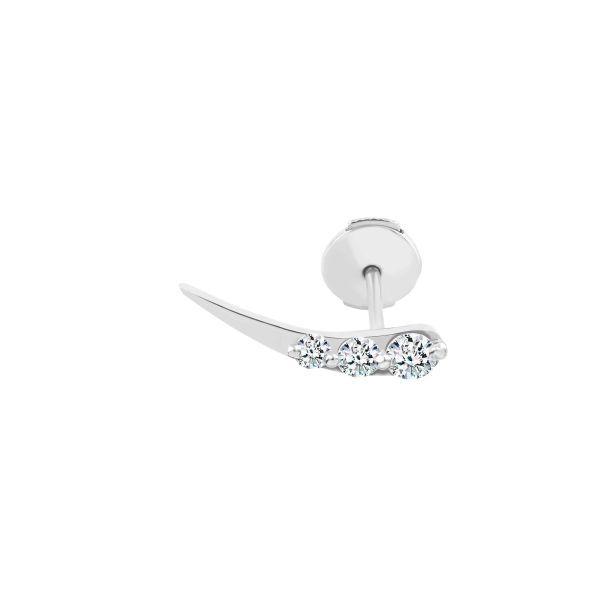 puce d'oreille stardust, or blanc