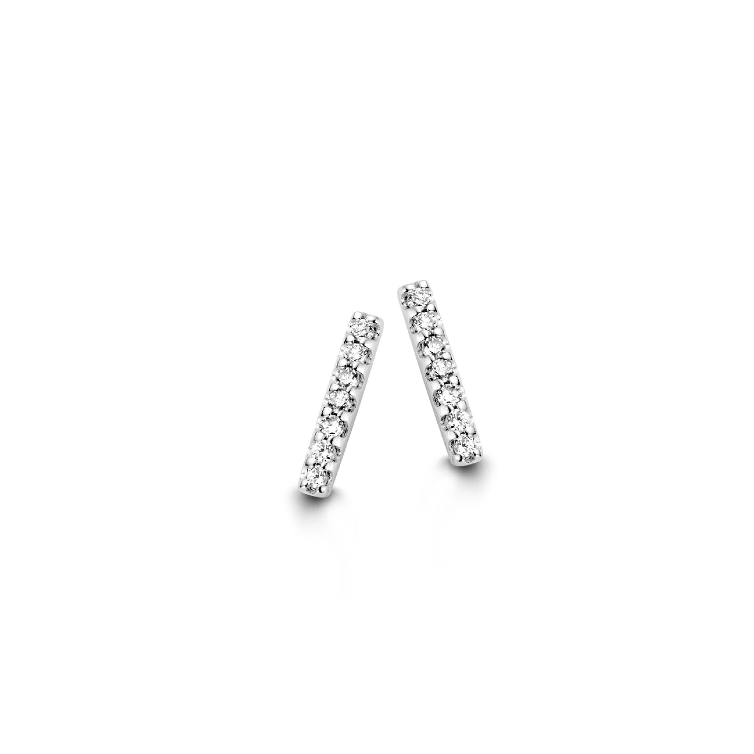 puces d'oreilles ischia basics diamants, or blanc