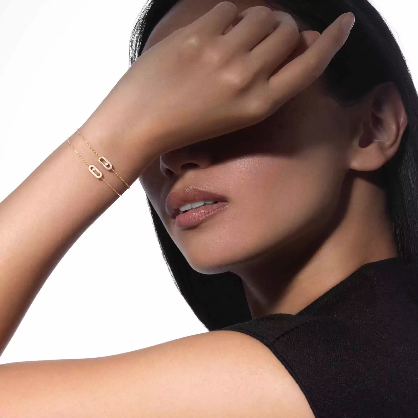 bracelet care(s) diamant, or jaune