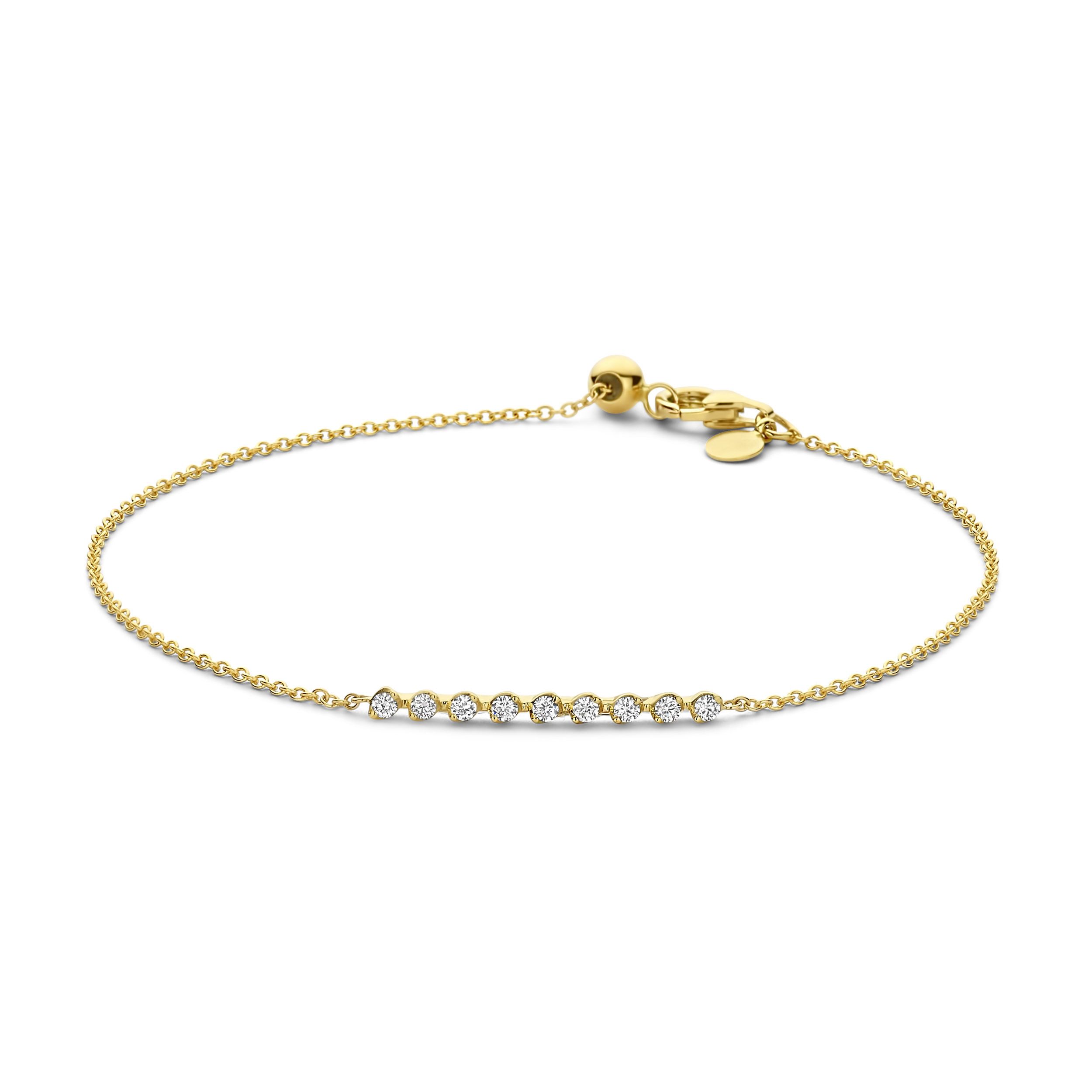 bracelet ischia basics diamants, or jaune