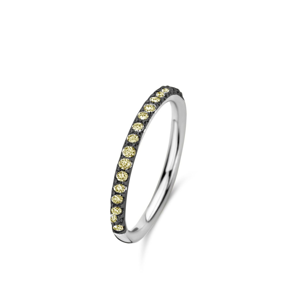 bague ischia basics, 19 péridots, or blanc, t 53
