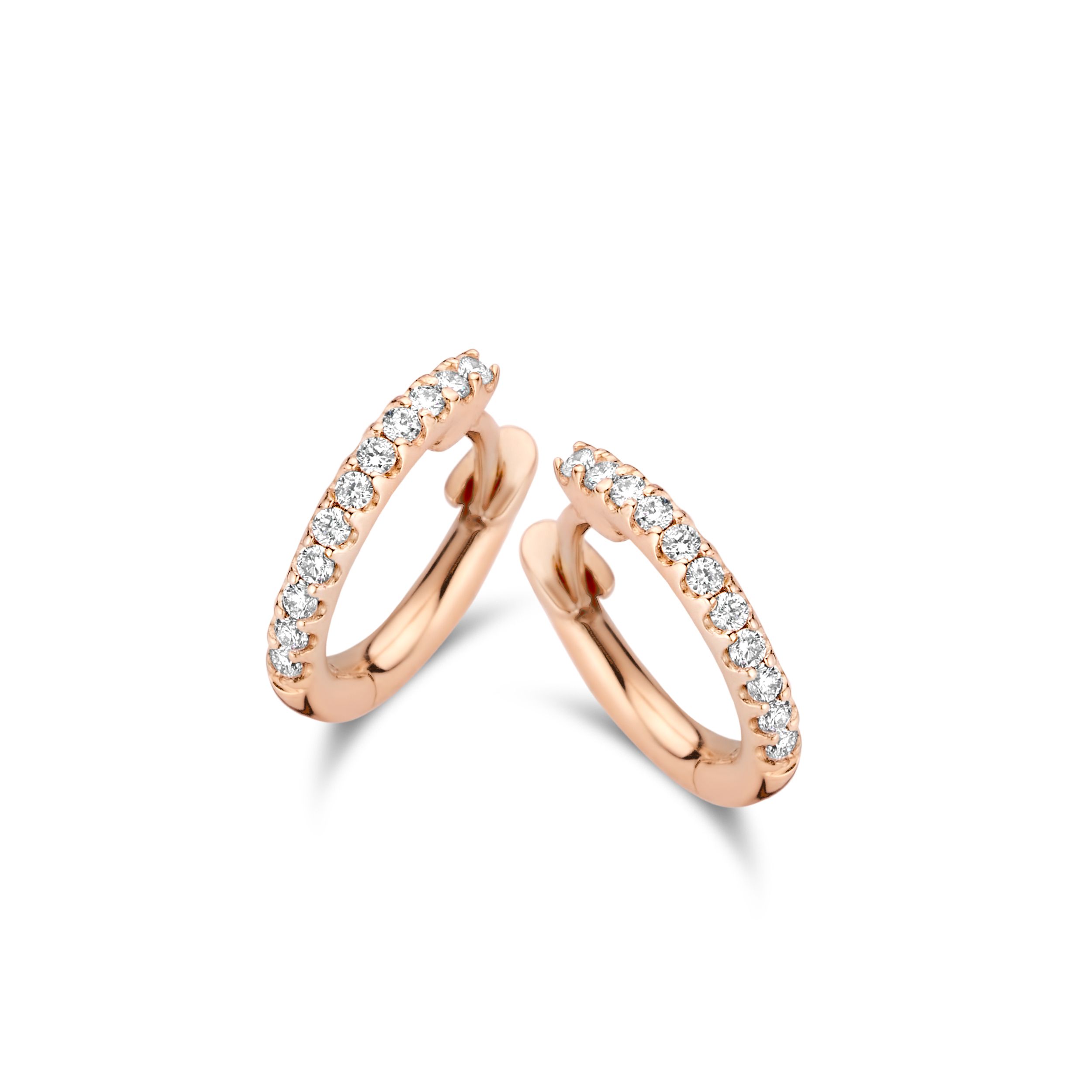 créoles mini ischia basics diamants, or rose 062467a