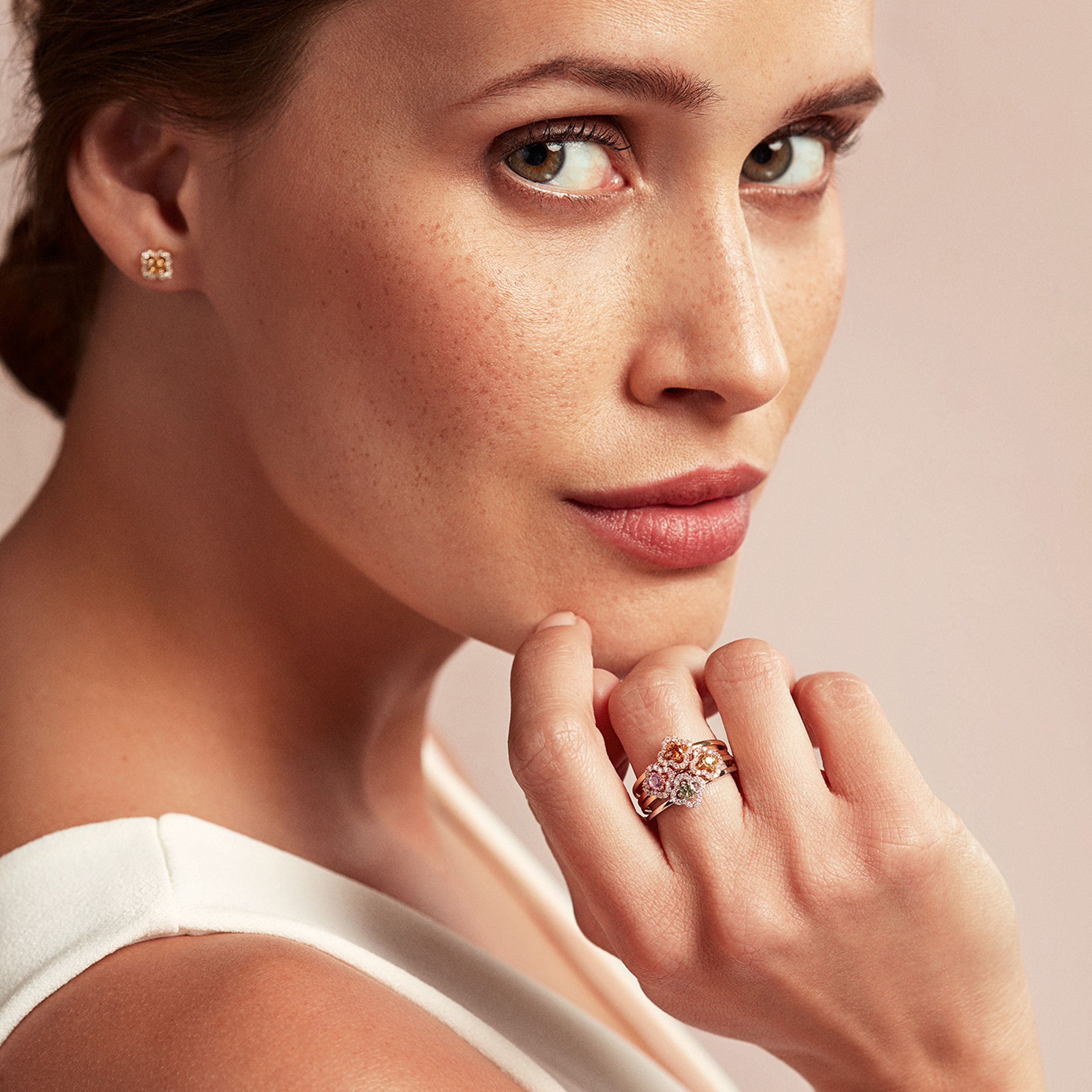 bague salina saphir bleu et diamants, or blanc, t 54