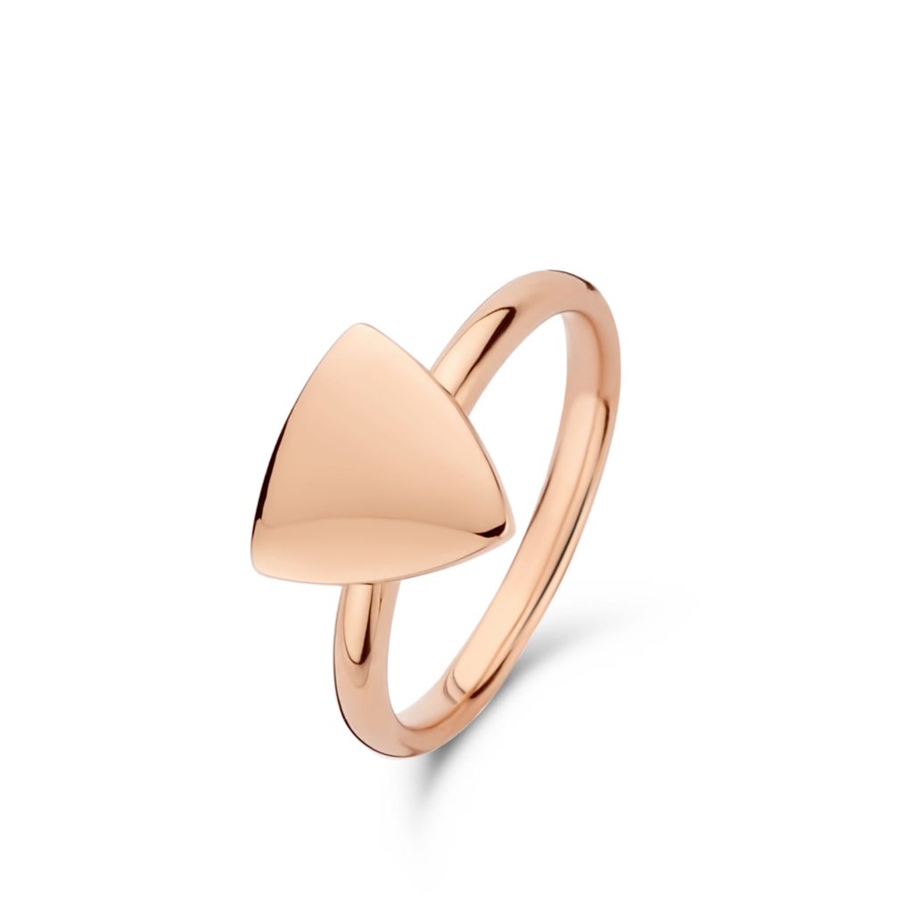 bague eolo, tête troïdia mm, or rose, t 54