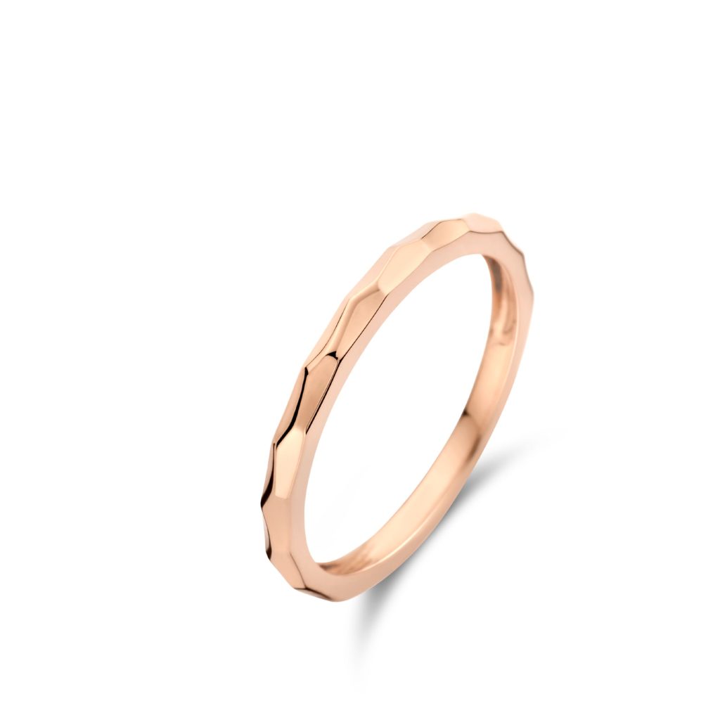 bague ischia basics facettes, or rose, t 54