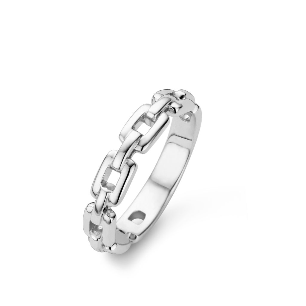 bague ischia basics chaîne, or blanc, t 53
