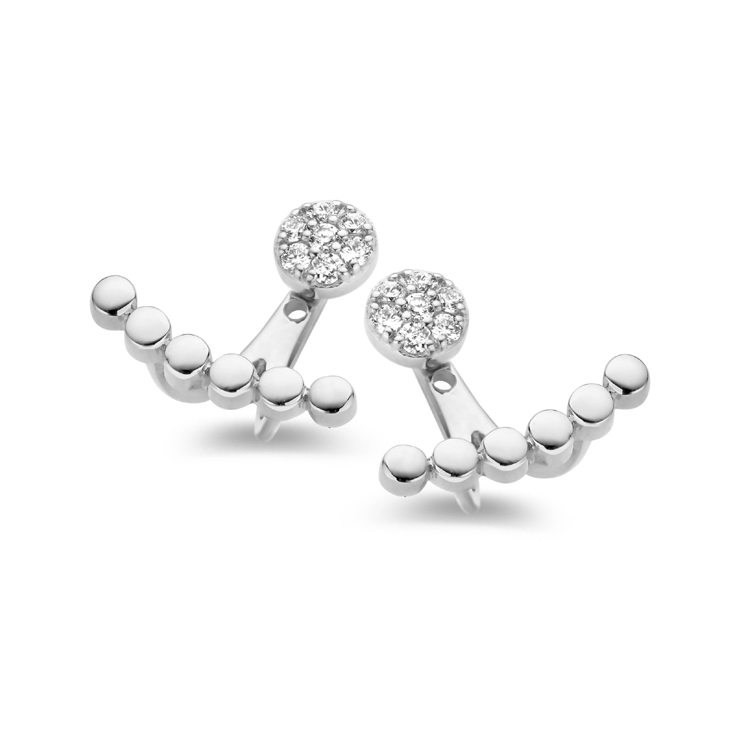 boucles d'oreilles ischia diamants, or blanc