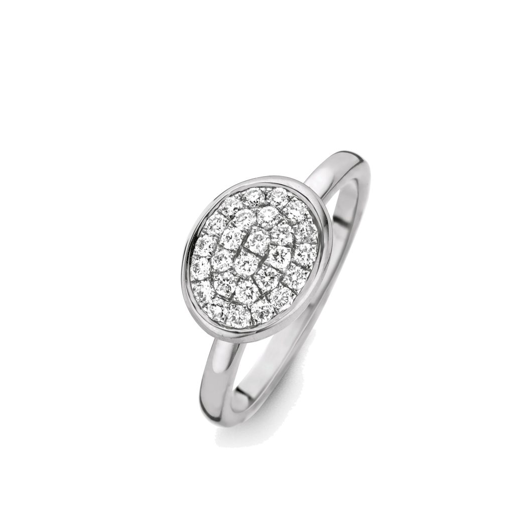 bague vulsini diamants, or blanc, t 54