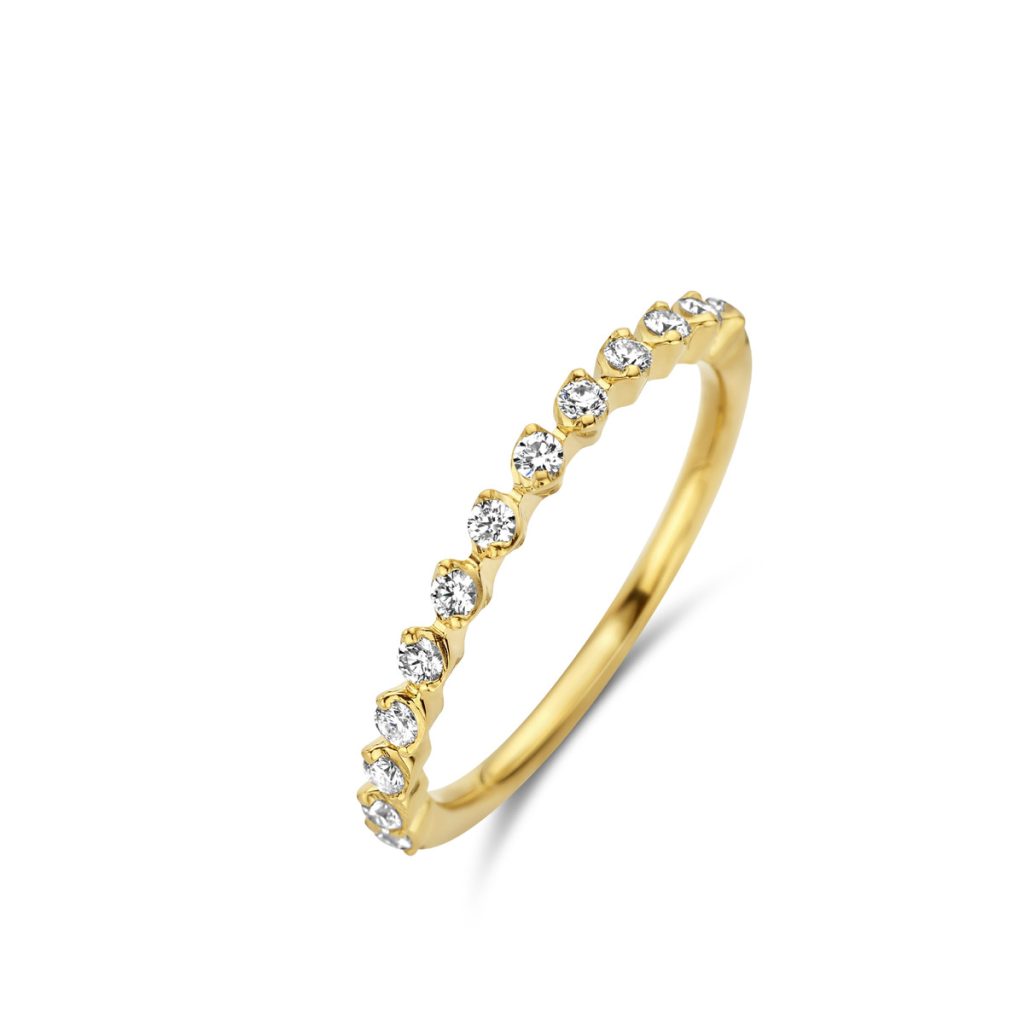 bague ischia basics diamants, or jaune, t 54