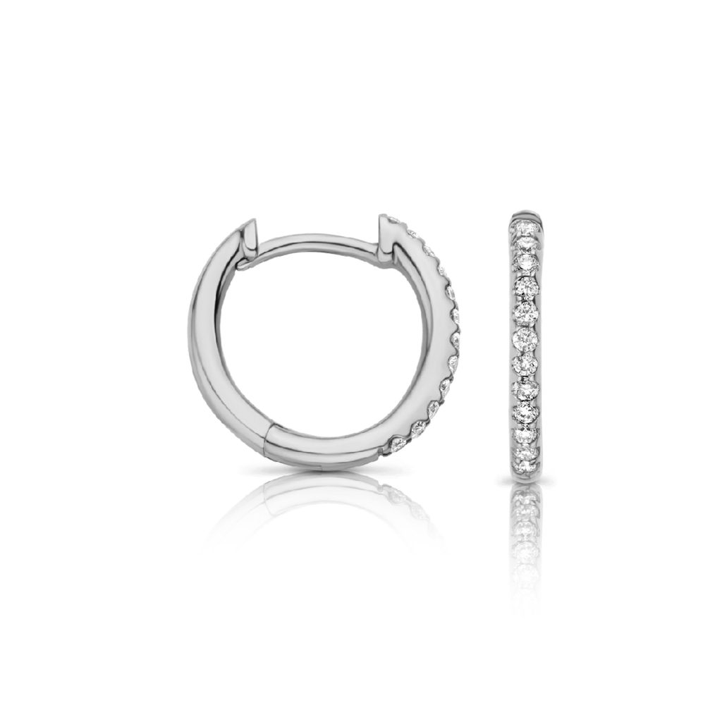 créoles ischia basics diamants, or blanc