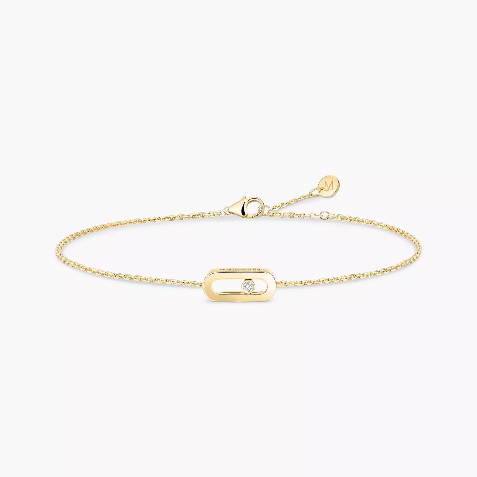 bracelet care(s) diamant, or jaune