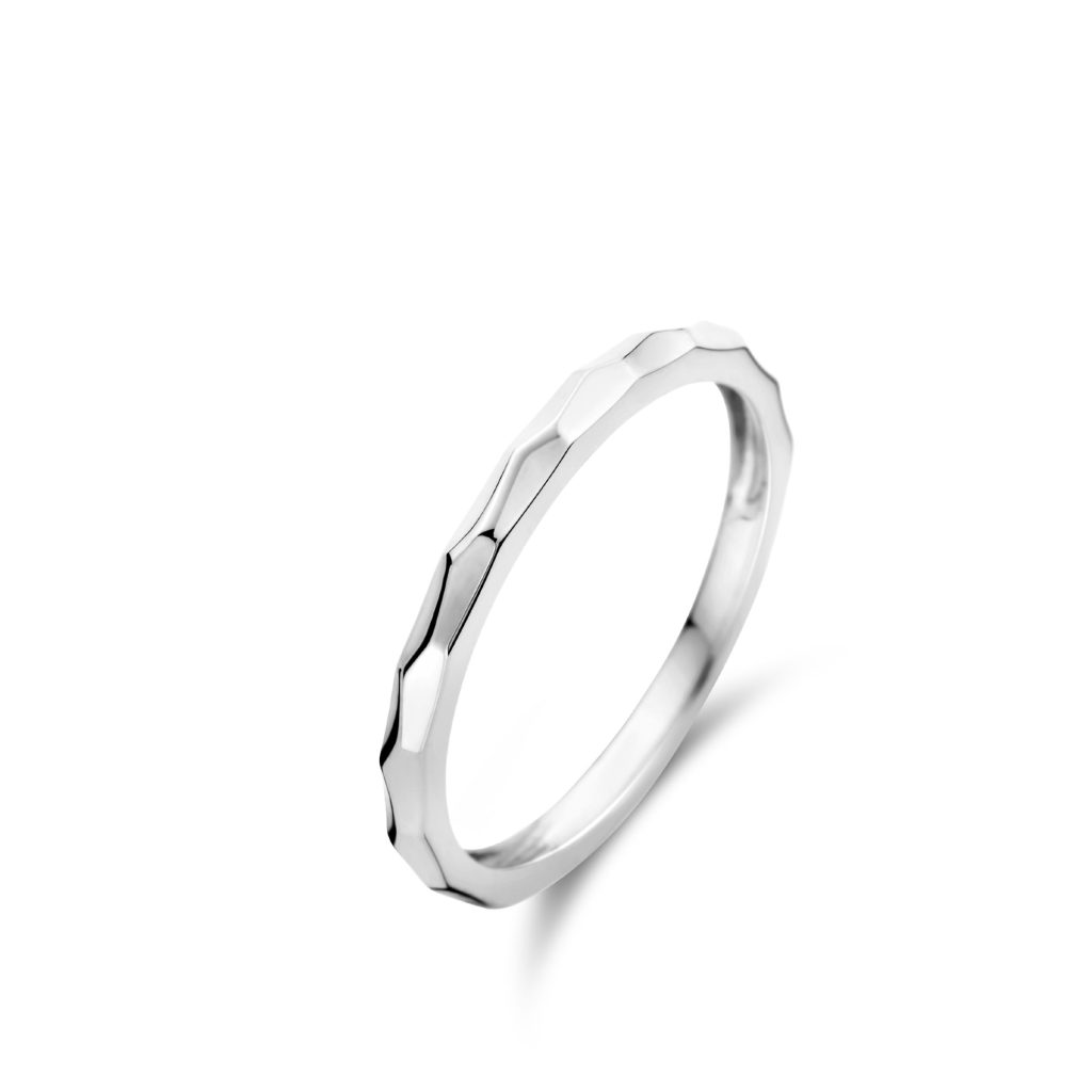 bague ischia basics facettes, or blanc, t 54