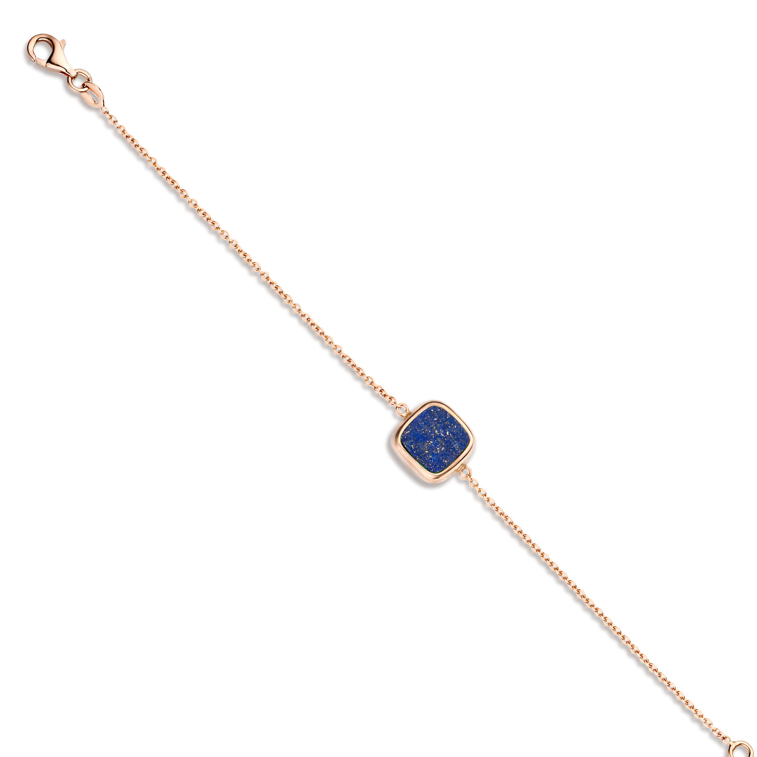 bracelet pantelleria lapis lazuli, or rose