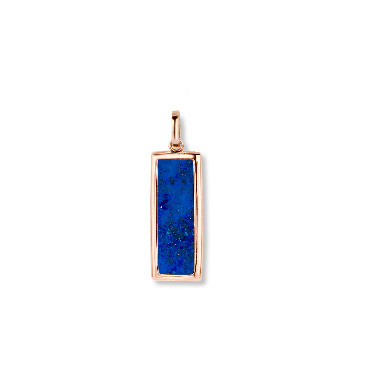 pendentif pantelleria lapis lazuli rectangle, or rose
