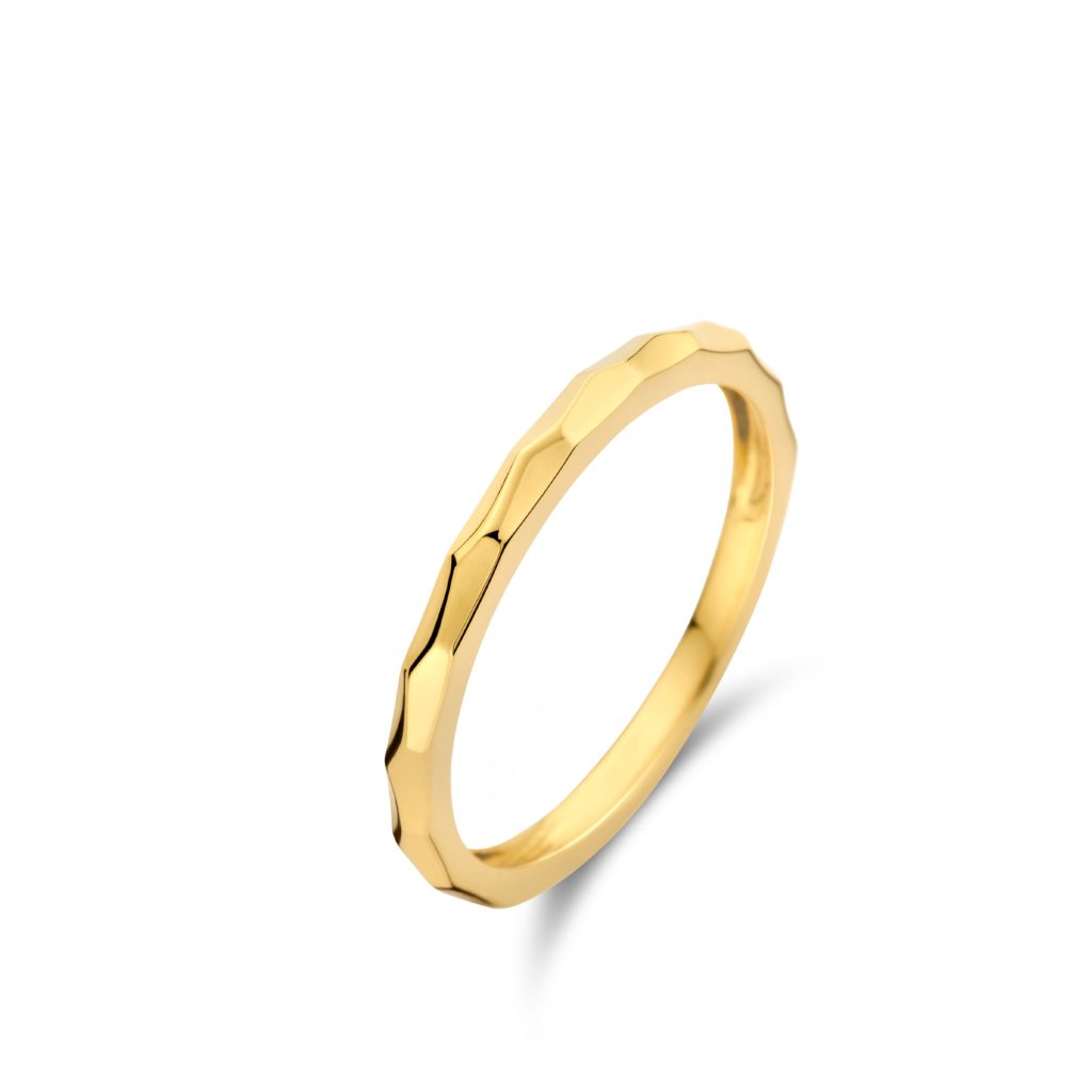 bague ischia basics facettes, or jaune, t 55