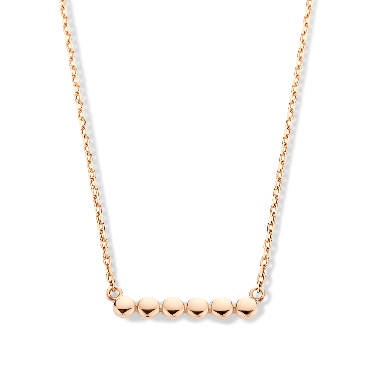 collier ischia mini barrette boules, or rose