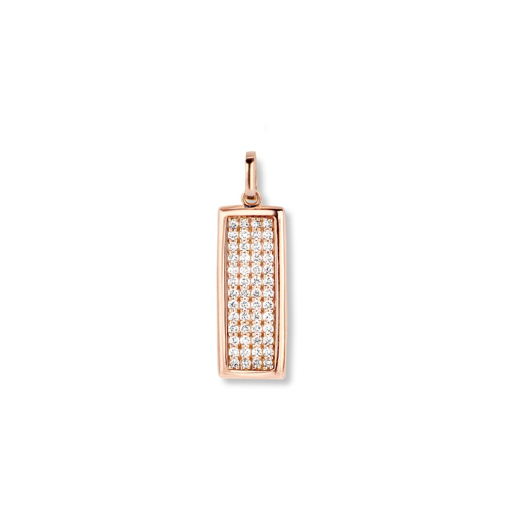 pendentif pantelleria diamants, or rose