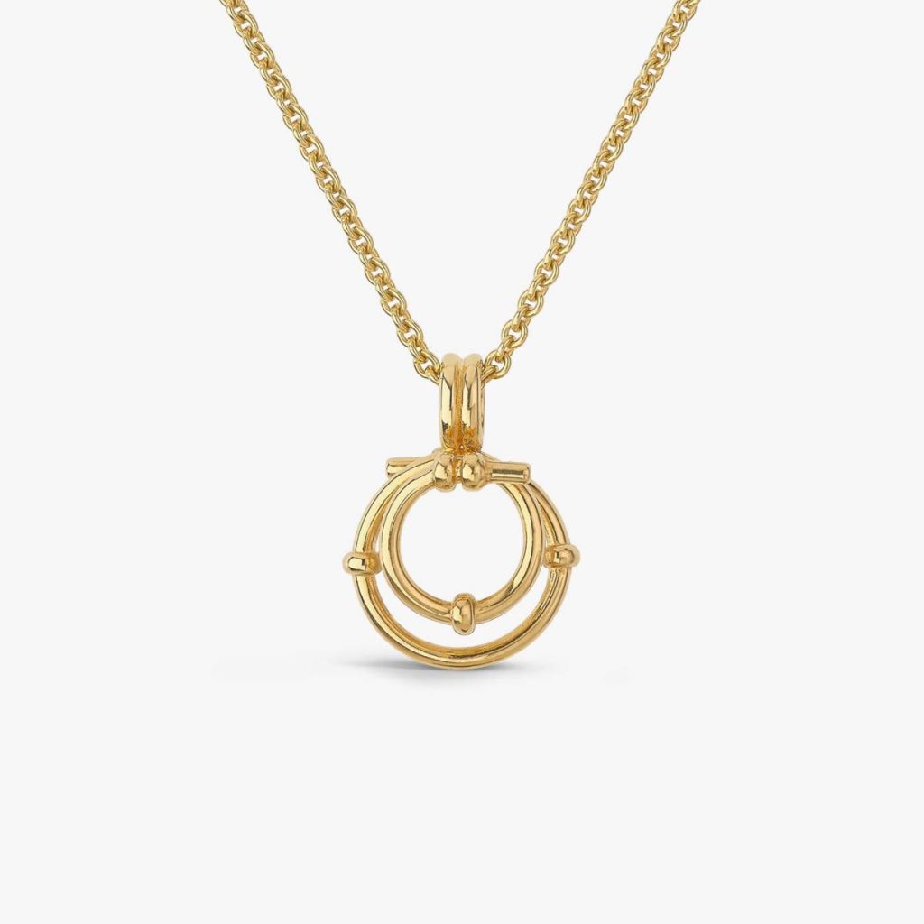 collier spirale étoilée, or jaune