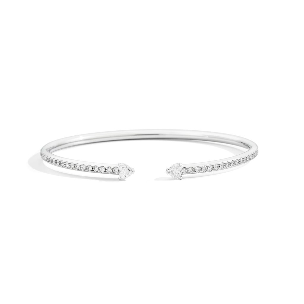 bracelet rigide anniversary more, diamants, or blanc