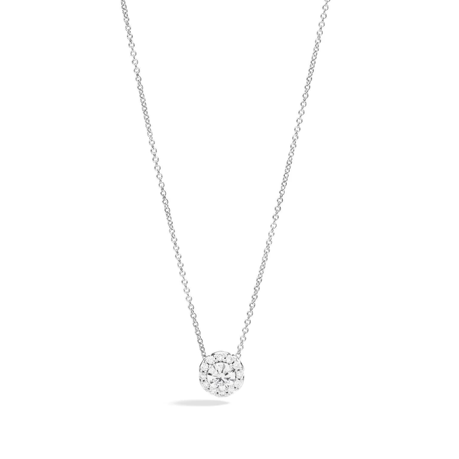 collier anniversary diamants, or blanc