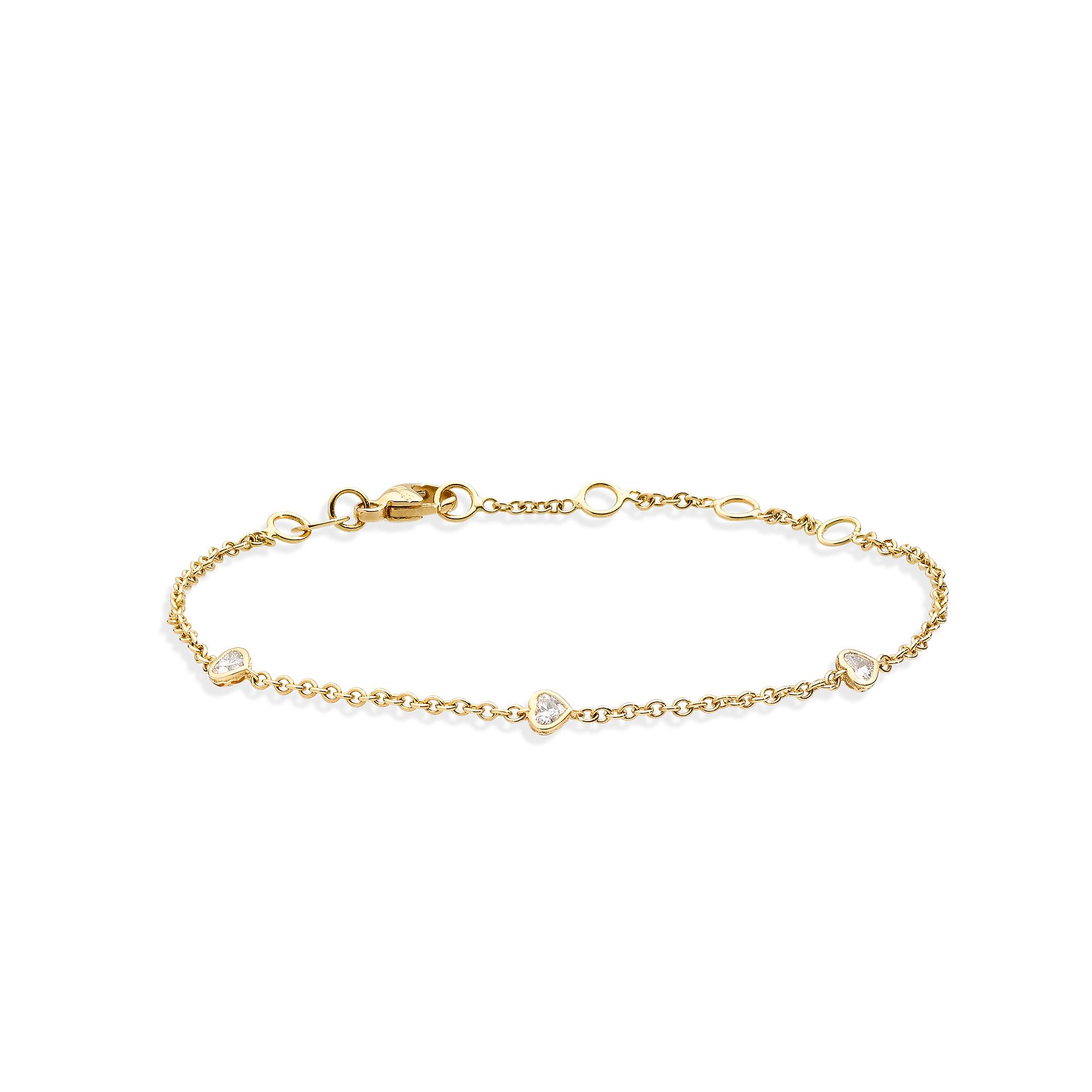 bracelet anniversary glam diamants, or jaune
