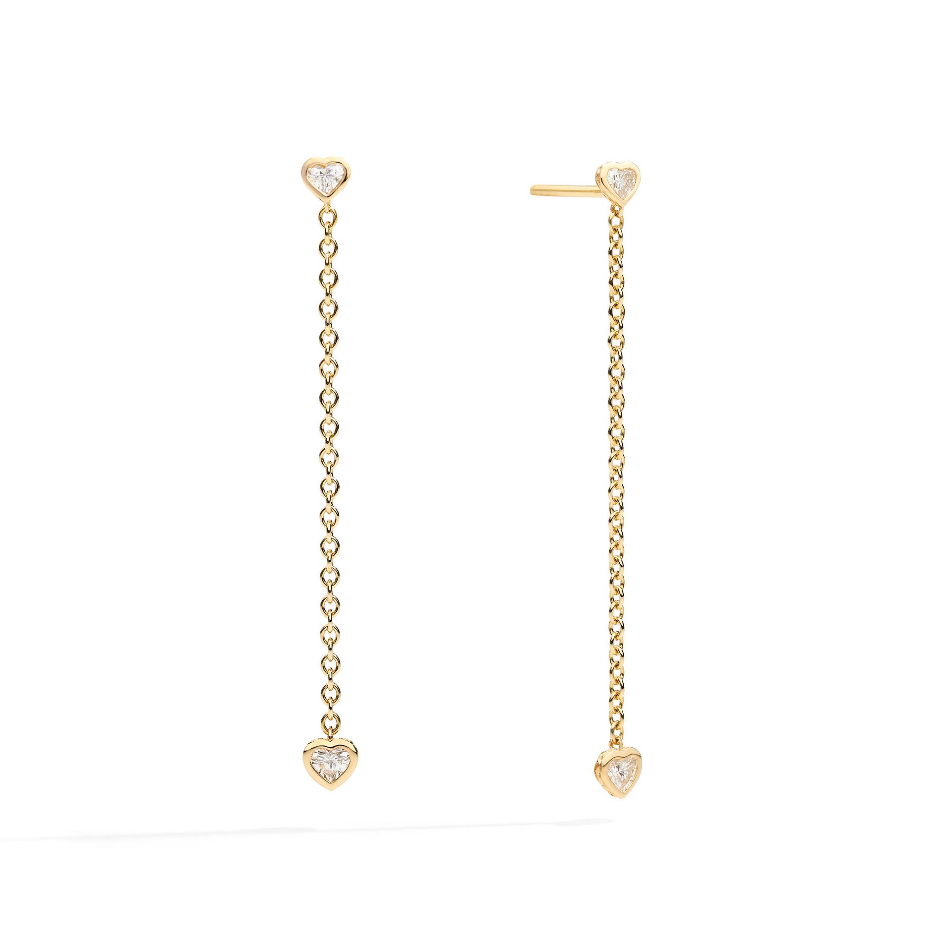 boucles d'oreilles pendantes anniversary glam, diamants, or jaune