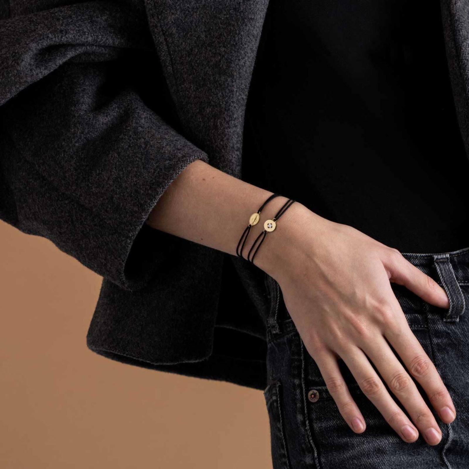 bracelet cordon royale, or jaune